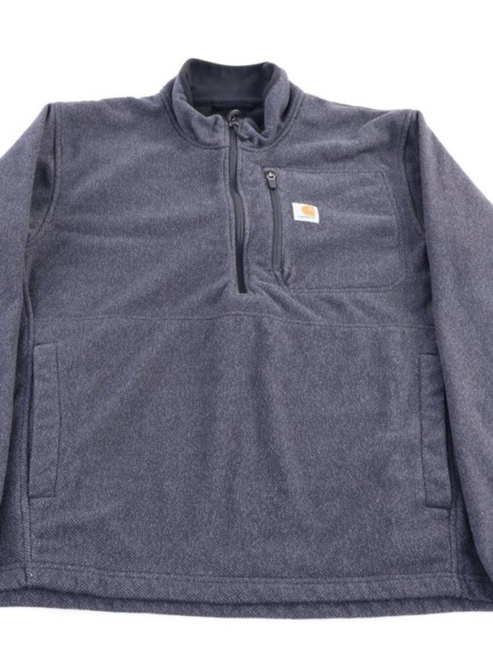 Carhartt Men's Heather Charcoal Quarter-Zip Fleece Shirt Jacket